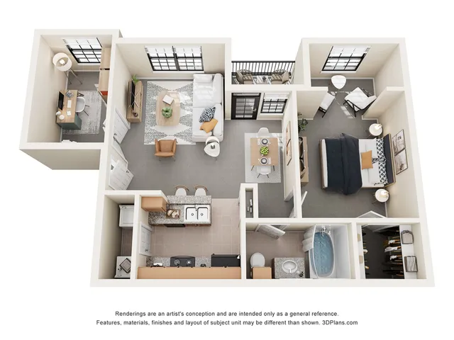 The Baltic Floor Plan | 1 Bedroom with 1 Bath | 798 Square Feet | Enclave on Golden Triangle | Apartment Homes