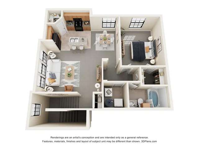 The St. Charles Floor Plan | 1 Bedroom with 1 Bath in Fort Worth | 880 Square Feet | Enclave on Golden Triangle | Apartment Homes