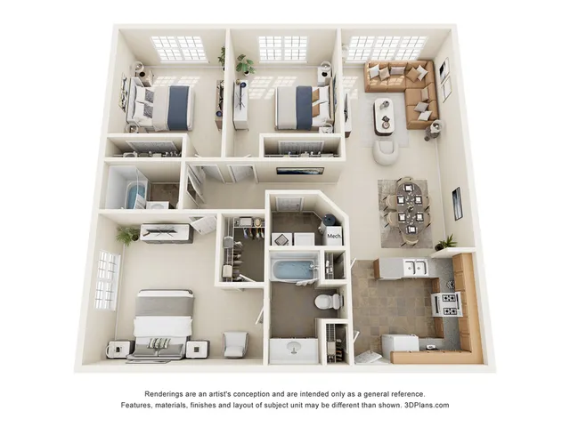 Colossal | 3 Bed 2 Bath | 1306 sq ft | Morgan Ridge Apartments in Winston-Salem