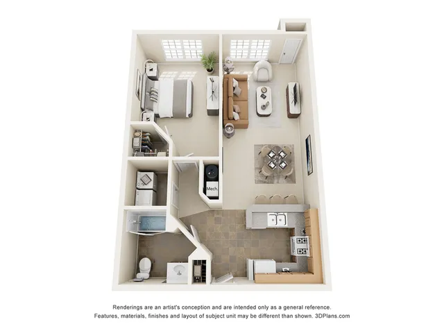 Singleton | 1 Bed 1 Bath | 800 sq ft | Morgan Ridge Apartments in Winston-Salem