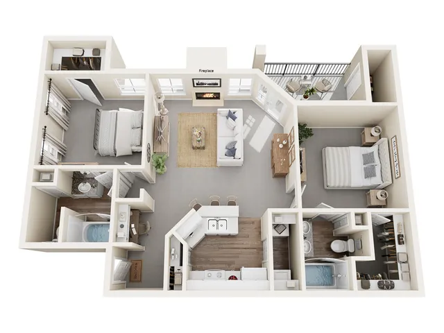 Picasso - Renovated Floor Plan | 2 Bedroom with 2 Bath | 1032 Square Feet | Stonebriar of Frisco | Apartment Homes