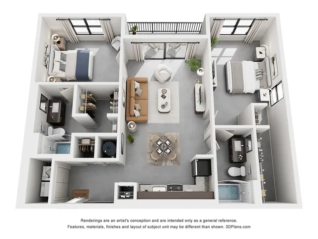 The Picasso | 2 Bed 2 Bath | 1225 sq ft | Cottonwood Westside | Apartments in Atlanta, GA