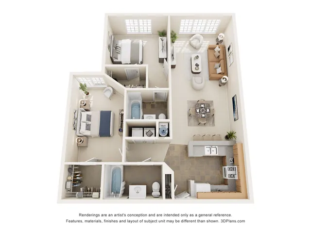 Wynstead | 2 Bed 2 Bath | 1020 sq ft | Morgan Ridge Apartments in Winston-Salem