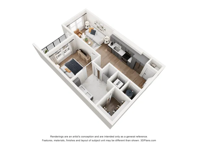 A6 | 1 Bed 1 Bath | The Westerly | Apartments in Millcreek, Utah