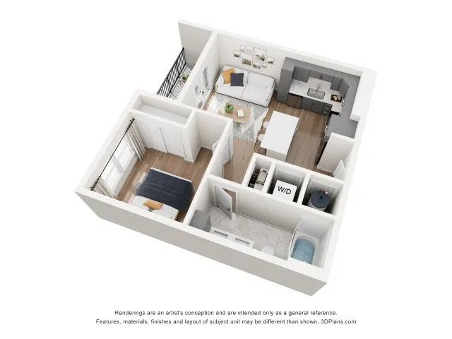 A4 | 1 Bedroom Apartment in Millcreek, UT | The Westerly
