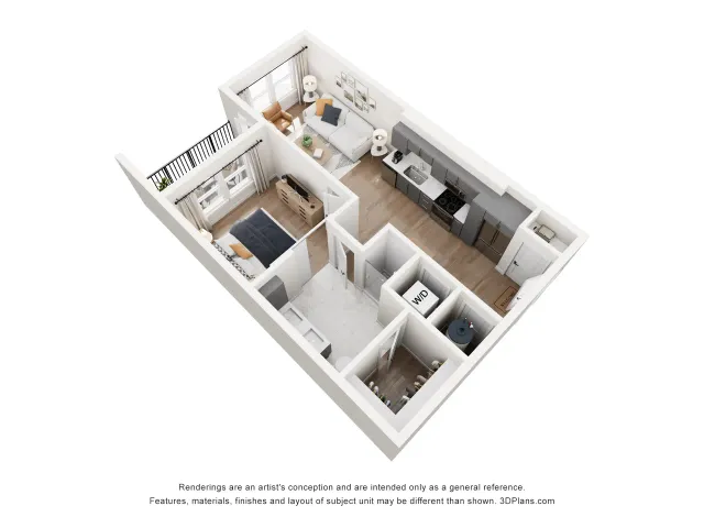 A6 | 1 Bed 1 Bath | The Westerly | Apartments in Millcreek, Utah
