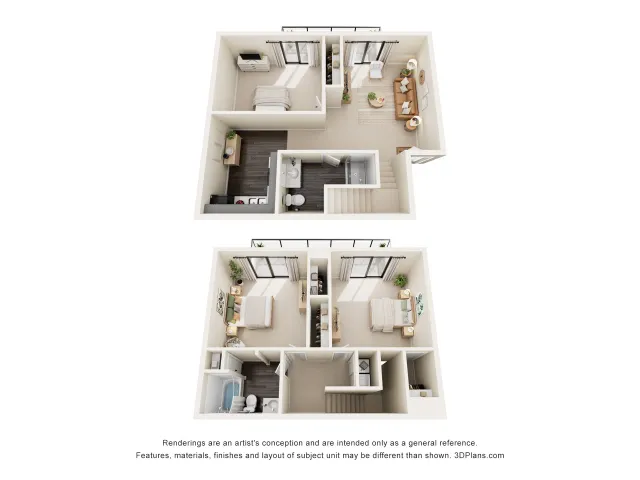 3 Bedroom Townhome Floor Plan