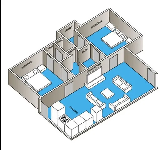 2 bedroom 1 bathroom
