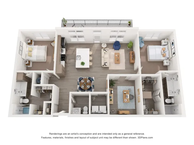 Two Bedroom w/ Flex Den - PH