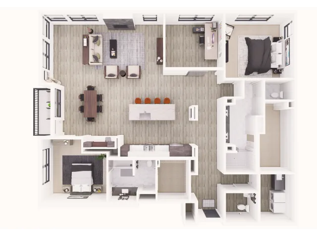 The Broadview &ndash; D2: This expansive 2,144 sq. ft. pet-friendly 2-bed, 2.5-bath residence offers sophisticated design, premium appliances, and luxury finishes. Experience boutique-style living with top-tier amenities in the heart of Grandview, Ohio.
