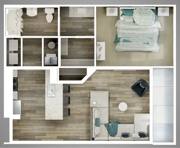 Jaeger at Brewers Yard, Columbus, OH 43206: 710+ sq. ft. 1-bed, 1-bath pet-friendly apartment with balcony, in-unit laundry, and garage parking. Close to dining, nightlife, and entertainment in the Brewery District & German Village.