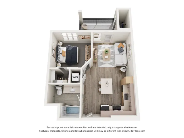 A3 - 1x1 Floorplan