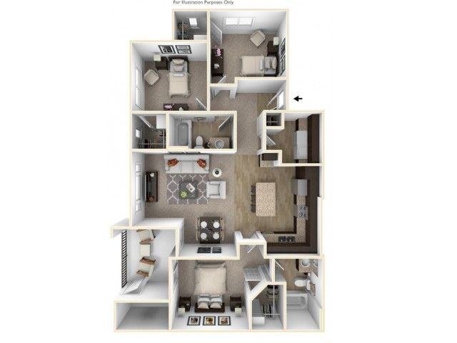 Three Bedroom, Two Bathroom