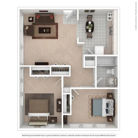 2 bed 1 bath