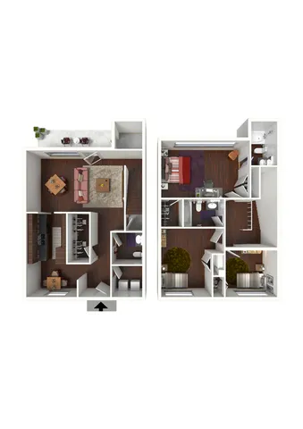 3 Bedroom Townhome 3D Furnished