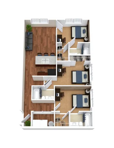 3 bed 3 bath