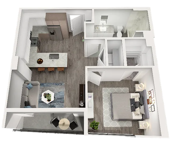 B1 Avery 645 sq ft 1-1