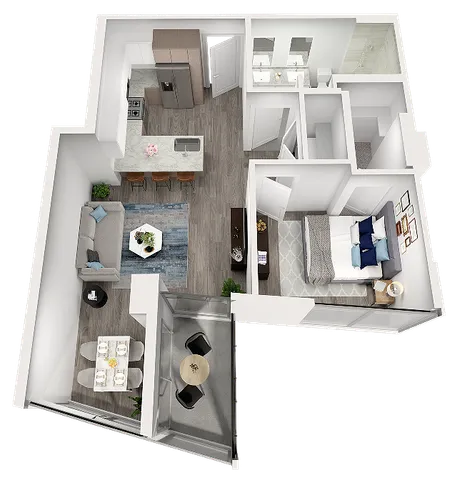 B2 Addison 681 sq ft 1-1