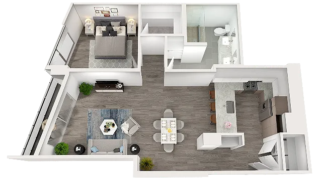 B5 Allen 998 sq ft 1-1