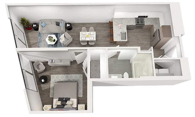 B6 Amelia 735 sq ft 1-1