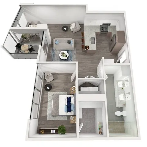 B7 Allison 915 sq ft 1-1