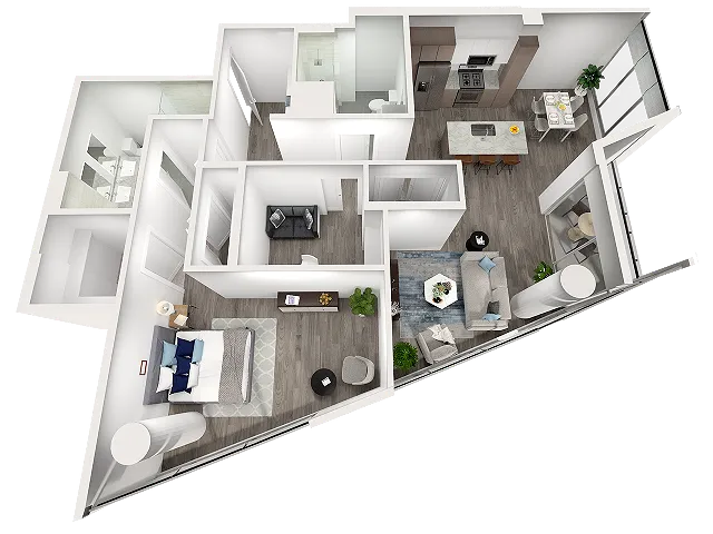 B8 Ava 1209 sq ft 1-1 study