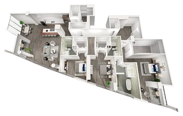 D3 The Anne Level 39 PH 2849 sq ft (Unit 3902) 3-3.5