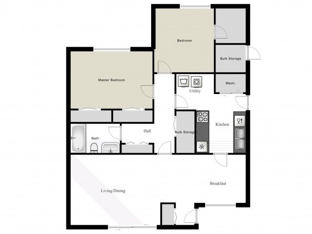 202 2 Bed 1 Bath Extended Stay