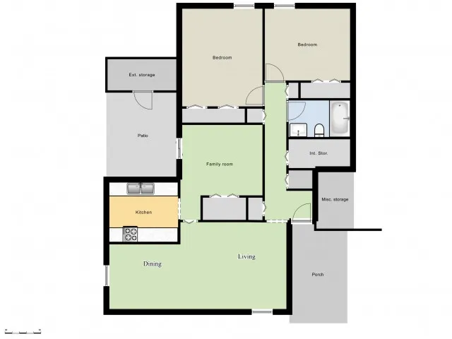 CA 2 Bed 1 Bath