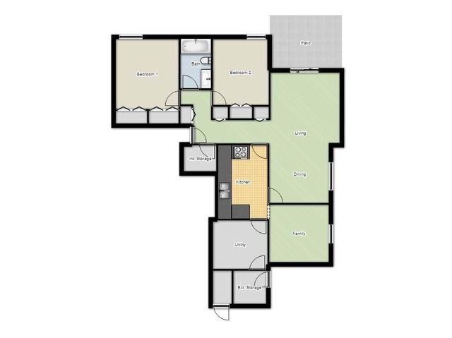 BD 2 Bed 1 Bath