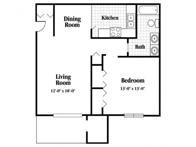 One Bedroom, One Bath