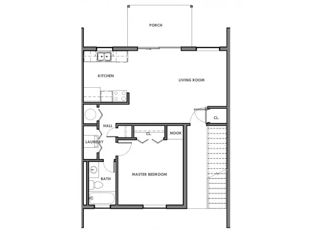 One Bedroom, One Bath