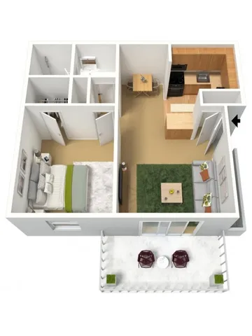 1 Bedroom, 1 Bath