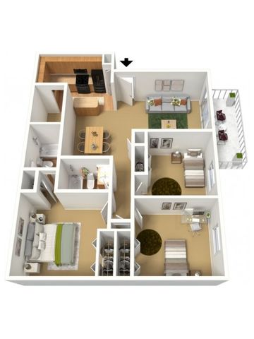 3 Bedroom, 2 Bath