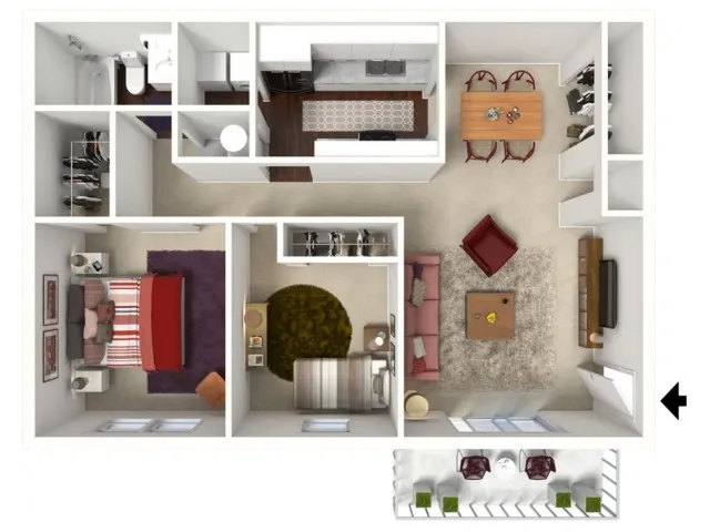 Mulberry: Two Bedroom, One Bath