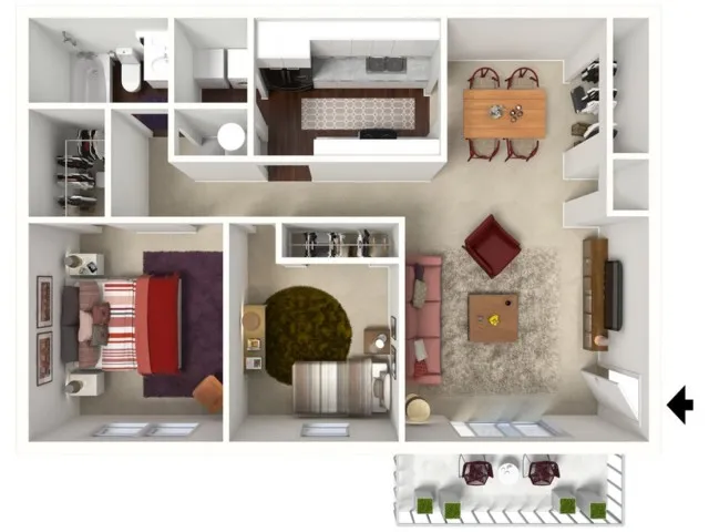Mulberry: Two Bedroom, One Bath