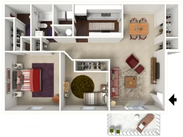 Magnolia: Two Bedroom, One Bath
