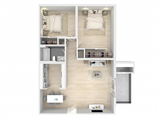 2 Bed 1 Bath