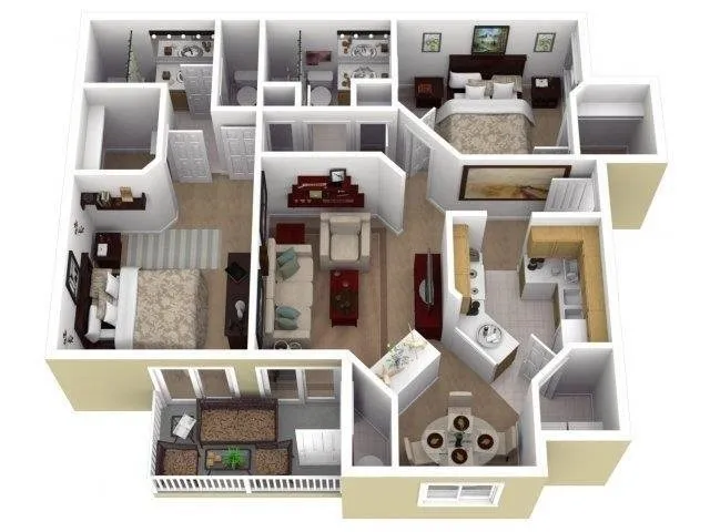 2 bedroom 2 bath