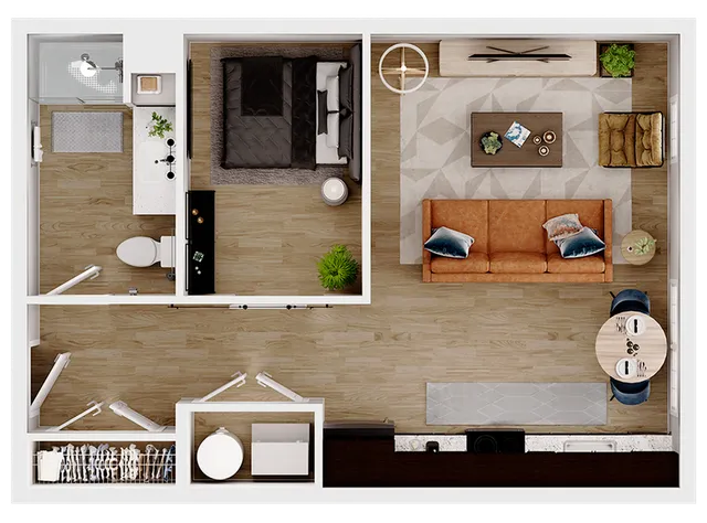1 bed 1 bath Ara