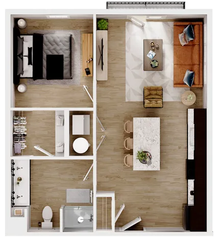 1 Bed - 1 Bath B