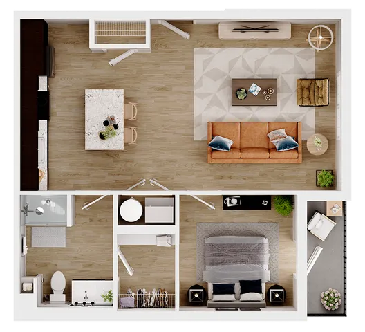 1 Bed - 1 Bath C