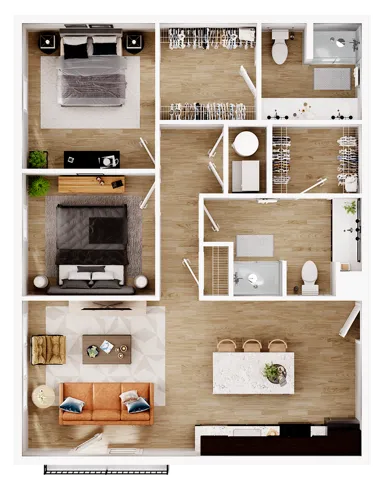 2 Bed - 2 Bath B