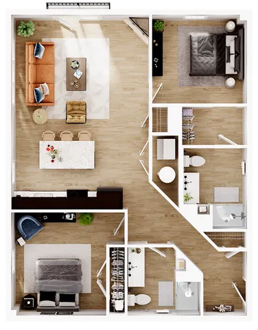 2 bed 2 bath tuscan