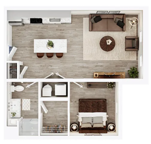 Lusso One Bedroom N1B