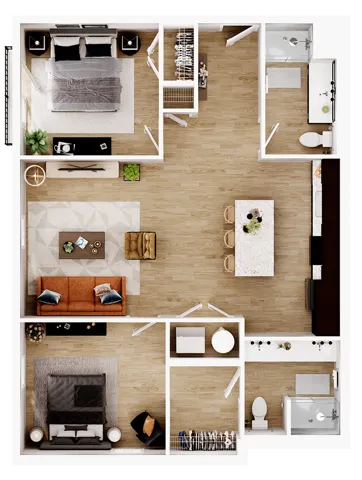 Stella apartments bello floor plan two bedroom
