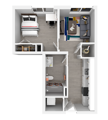 A1 | 1x1 | 497 sq ft