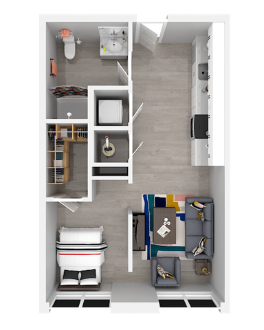 A2 | 1x1 | 513 sq ft