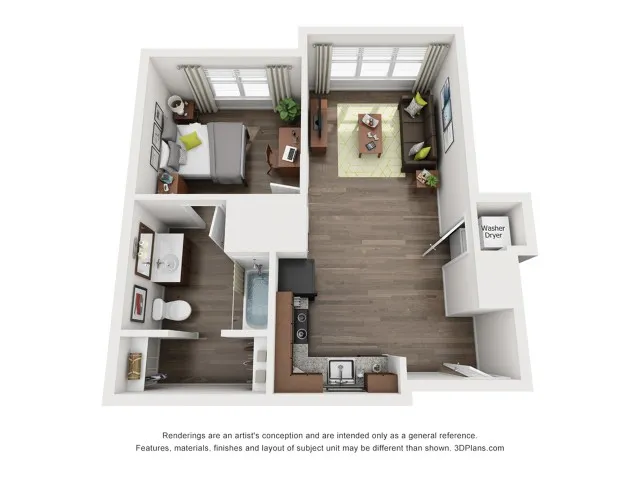 A3 Floor Plan  | Trifecta Apartments | Louisville, KY Apartments