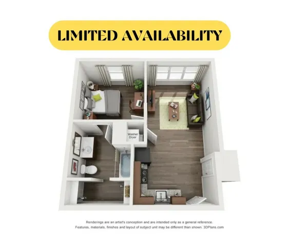 A2 Floor Plan  | Trifecta Apartments | Louisville, KY Apartments